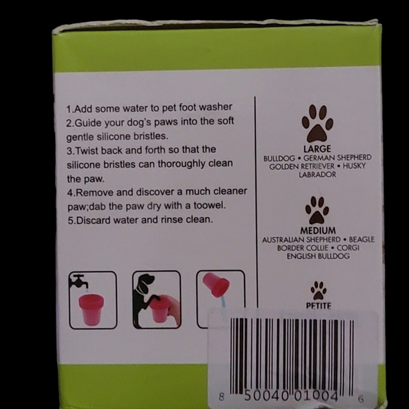 1 small (green) pet paw cleaner. Muddy buddy foot cleaner. - Picture 7 of 7